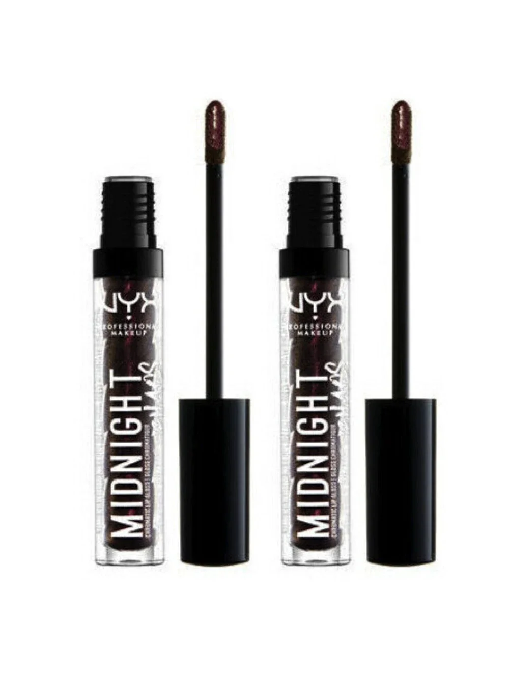 2-Pack New NYX Midnight Chaos Chromatic Lip Gloss in MCLG12 Mimsy (Sealed)